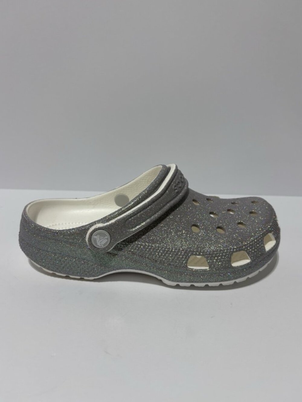 Crocs Women’s Classic Glitter Iridescent Clogs, Size 8